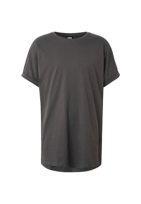 T-Shirt Manches courtes  de Urban Classics - T-Shirt Long Manches Retroussées - S à 5XL - pour Homme - gris foncé - Urban Classics