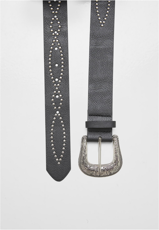Ceinture  de Urban Classics - Rivet western en cuir synthétique - pour Unisexe - noir - Urban Classics - View 2