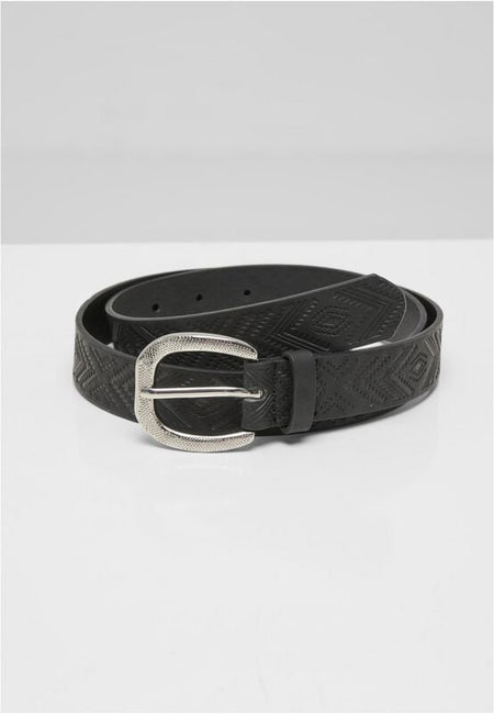 Ceinture  de Urban Classics - Motif perforé en simili cuir - pour Femme - noir - Urban Classics