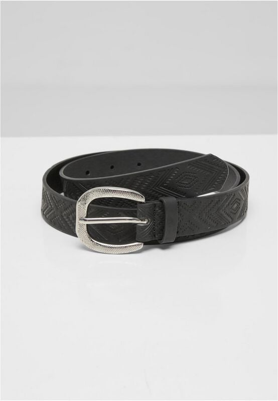 Ceinture  de Urban Classics - Motif perforé en simili cuir - pour Femme - noir - Urban Classics