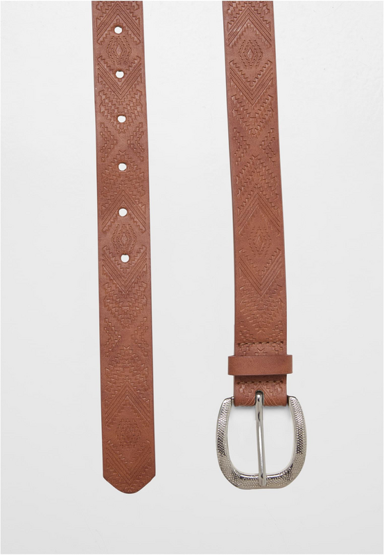 Ceinture  de Urban Classics - Motif perforé en simili cuir - pour Femme - marron - Urban Classics - View 2