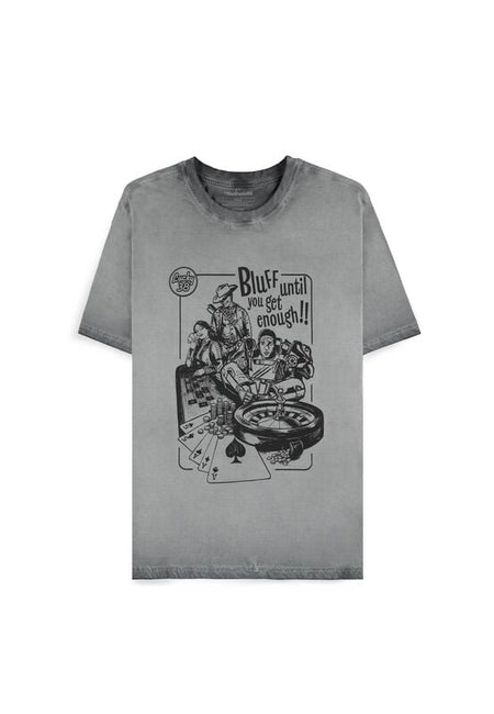T-Shirt Manches courtes Gaming de Fallout - Bluff until you get enough!! - S à XXL - pour Homme - gris - Fallout