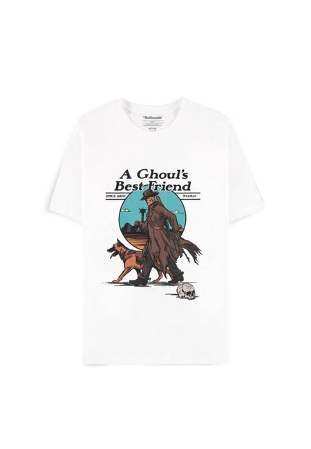 T-Shirt Manches courtes Gaming de Fallout - Ghoul's Bestfriend - S à XXL - pour Homme - blanc - Fallout