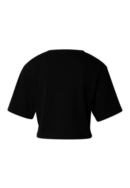 T-Shirt Manches courtes  de Urban Classics - Crop Top Terry - XS à 4XL - pour Femme - noir - Urban Classics - View 2