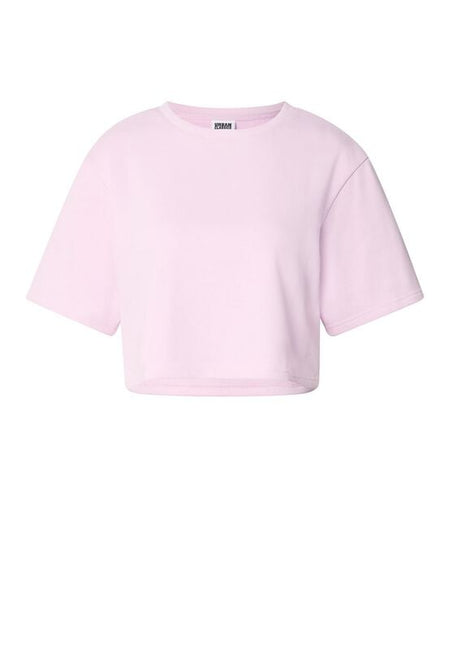 T-Shirt Manches courtes  de Urban Classics - Crop Top Terry - XS à XL - pour Femme - rose clair - Urban Classics
