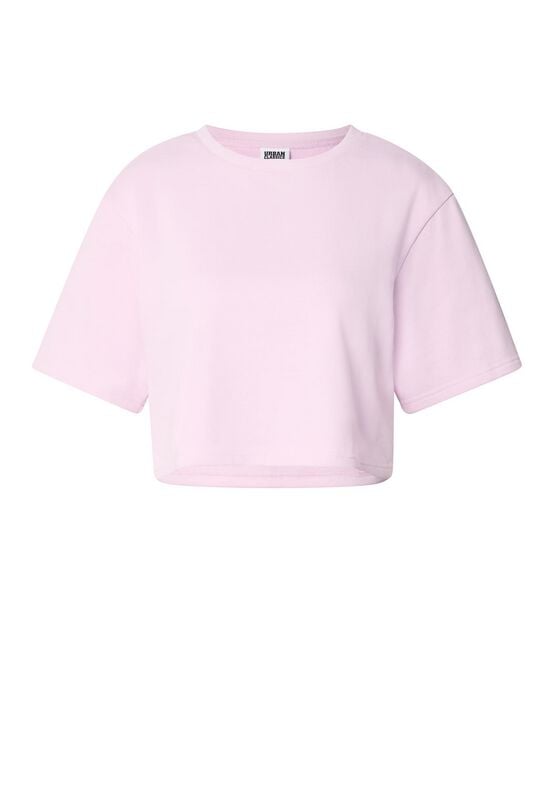 T-Shirt Manches courtes  de Urban Classics - Crop Top Terry - XS à XL - pour Femme - rose clair - Urban Classics