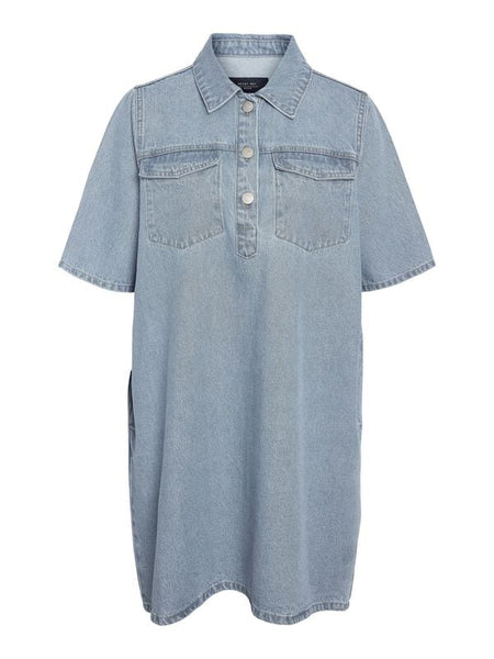 Robe courte  de Noisy May - NMINDIE S/S AZ425LB NOOS - Robe Courte - XS à XL - pour Femme - bleu - Noisy May