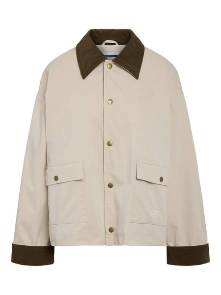 Veste mi-saison  de Noisy May - NMNORA NOOS - Veste en Velours Côtelé - XS à XL - pour Femme - beige - Noisy May