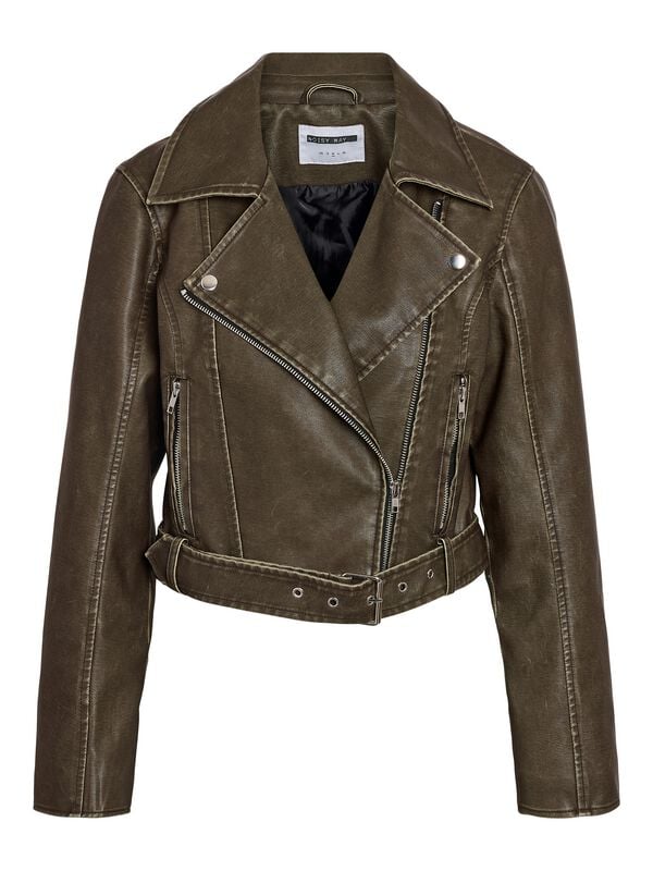 Veste en imitation cuir  de Noisy May - NMNELLY PU NOOS - Perfecto Court - XS à XL - pour Femme - noir - Noisy May