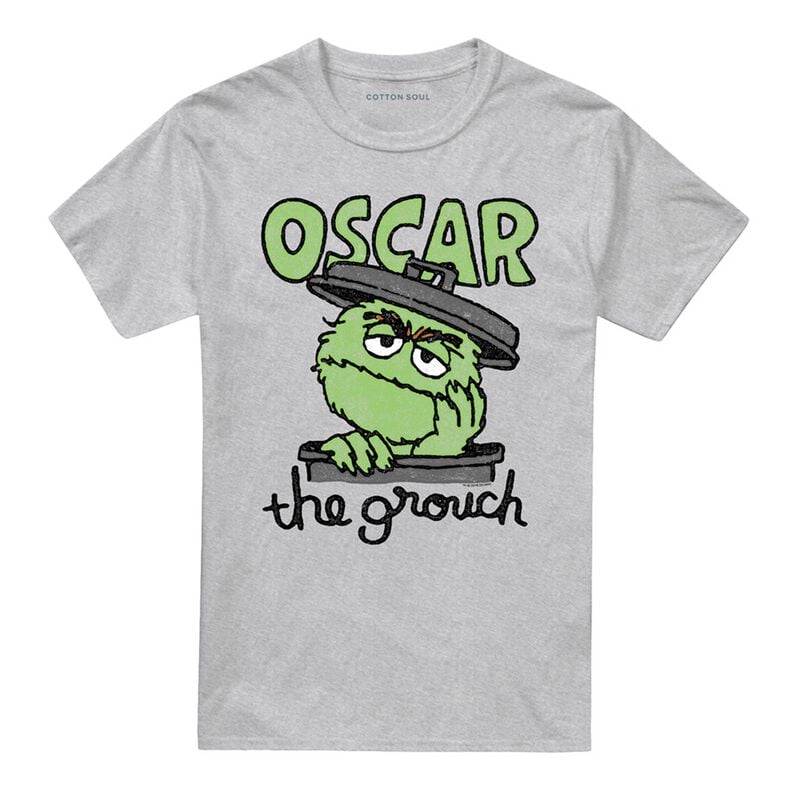 T-Shirt Manches courtes  de Sesame Street - Oscar - M à 5XL - pour Homme - gris - Sesame Street