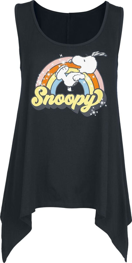 Top  de Snoopy - Snoopy - Rainbow - S à 3XL - pour Femme - noir - Snoopy