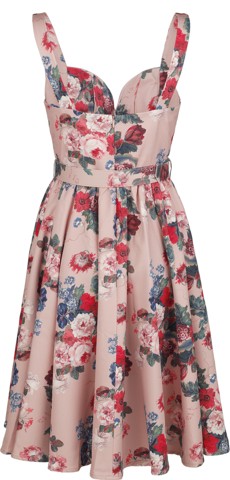 Robe mi-longue Rockabilly de H&R London - Flower Muse - Robe - XS à 4XL - pour Femme - multicolore - H&R London - View 2