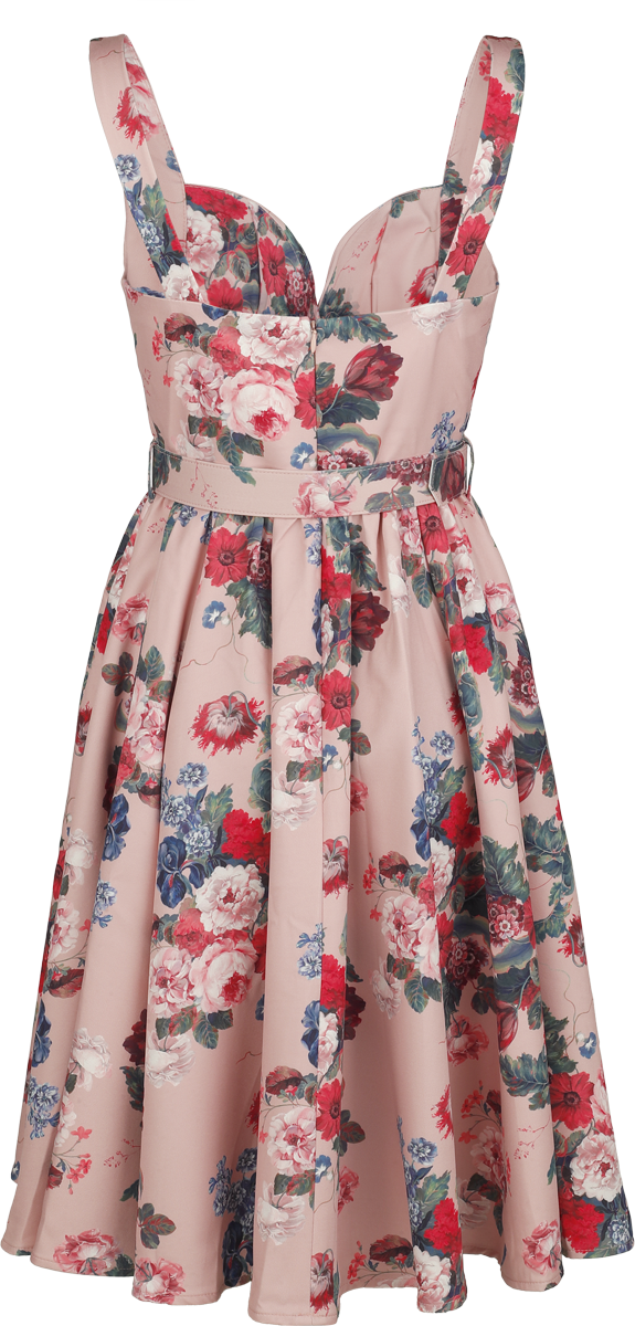 Robe mi-longue Rockabilly de H&R London - Flower Muse - Robe - XS à 4XL - pour Femme - multicolore - H&R London - View 2