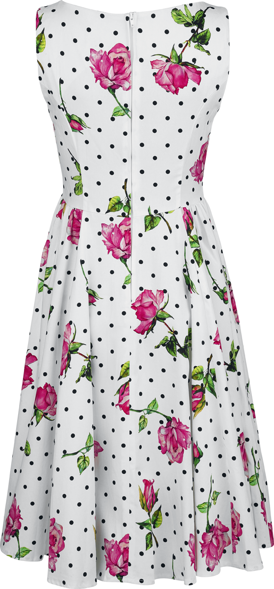 Robe mi-longue Rockabilly de H&R London - Roses & Pois - Robe - S à 3XL - pour Femme - multicolore - H&R London - View 2