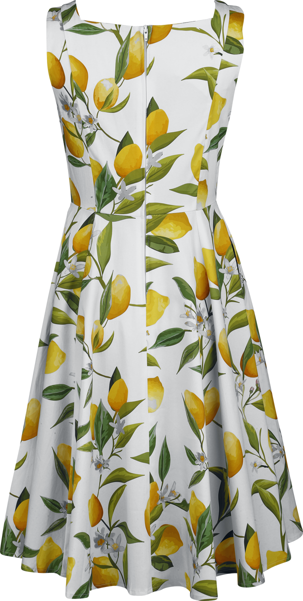 Robe mi-longue Rockabilly de H&R London - Lemon Fleur - Robe - M à 3XL - pour Femme - multicolore - H&R London - View 2
