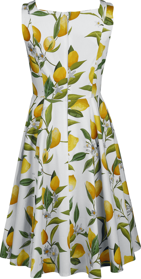 Robe mi-longue Rockabilly de H&R London - Lemon Fleur - Robe - S à XXL - pour Femme - multicolore - H&R London - View 2