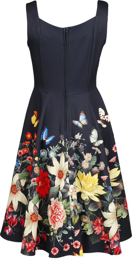 Robe mi-longue Rockabilly de H&R London - Fleur Garden - Robe - XS à 4XL - pour Femme - multicolore - H&R London - View 2