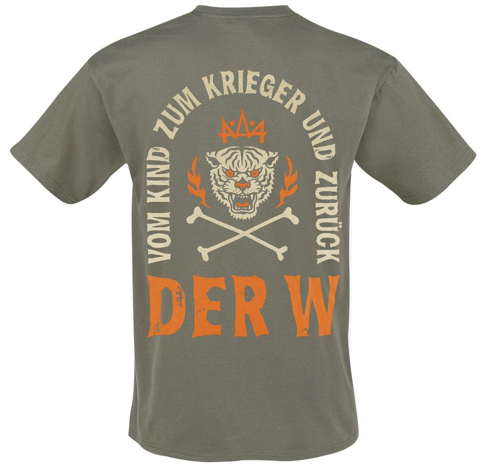 T-Shirt Manches courtes  de Der W - Krieger - S à 5XL - pour Homme - olive - Der W - View 2