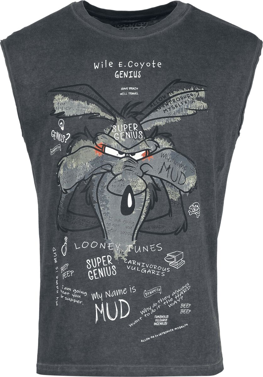 Débardeur  de Looney Tunes - Coyote - S à 3XL - pour Homme - noir - Looney Tunes