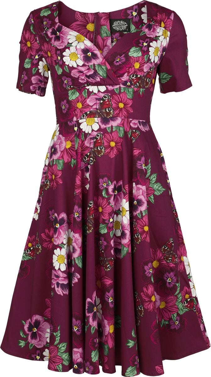 Robe mi-longue Rockabilly de H&R London - Wild Violet - Robe Swing - M à 3XL - pour Femme - multicolore - H&R London