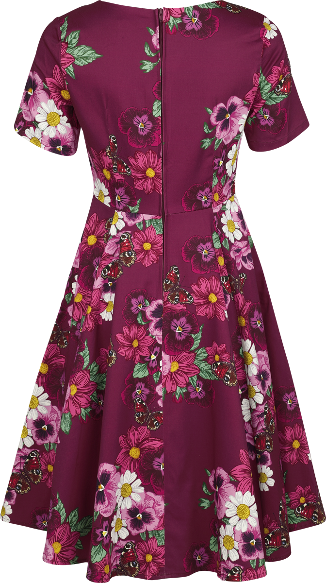 Robe mi-longue Rockabilly de H&R London - Wild Violet - Robe Swing - M à 3XL - pour Femme - multicolore - H&R London - View 2