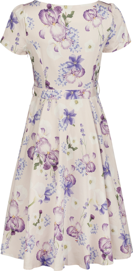 Robe mi-longue Rockabilly de H&R London - Soft Flora - Robe - XS à XL - pour Femme - multicolore - H&R London - View 2