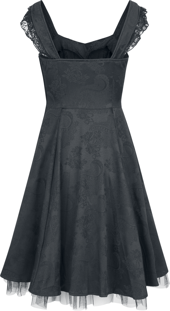 Robe mi-longue Rockabilly de H&R London - Black Orchid - Robe Swing - XS à 3XL - pour Femme - noir - H&R London - View 2
