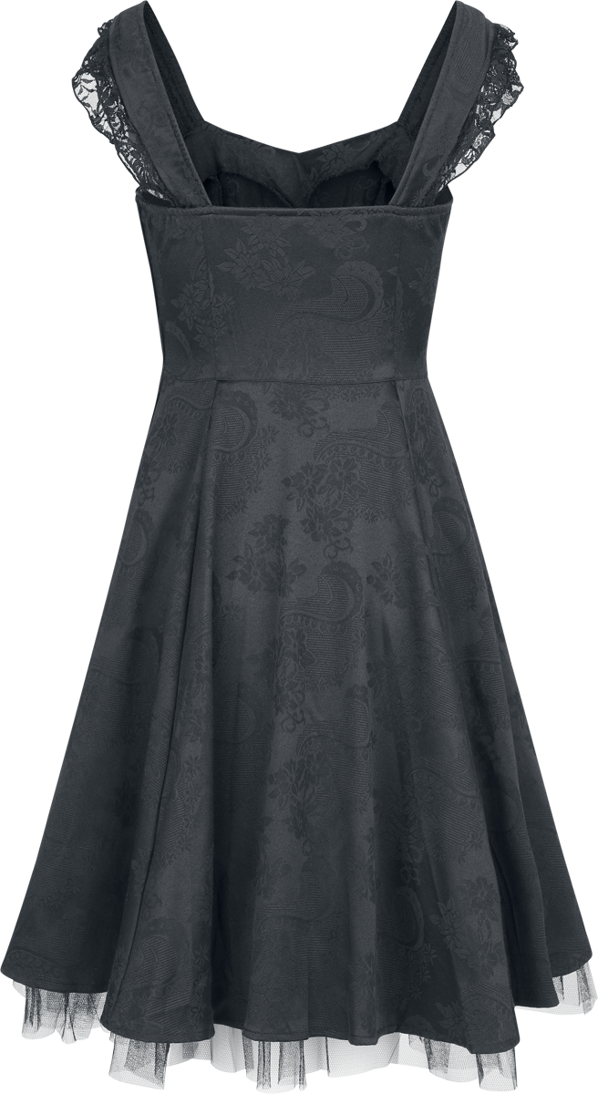 Robe mi-longue Rockabilly de H&R London - Black Orchid - Robe Swing - XS à 3XL - pour Femme - noir - H&R London - View 2