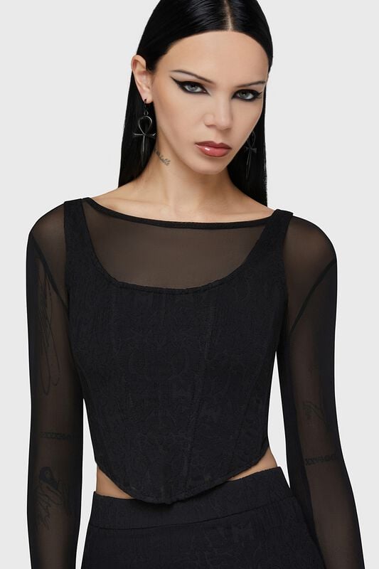 Corset Gothic de Motionless In White by Killstar - Lisbeth Corset - S à 4XL - pour Femme - noir - Motionless In White by Killstar