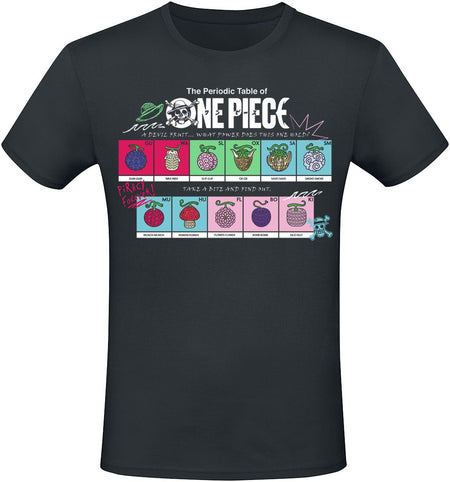 T-Shirt Manches courtes  de One Piece - Devil Fruit - S à XXL - pour Homme - noir - One Piece
