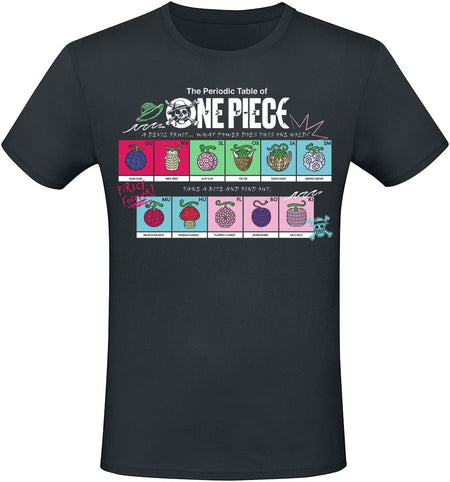 T-Shirt Manches courtes  de One Piece - Devil Fruit - S à XXL - pour Homme - noir - One Piece