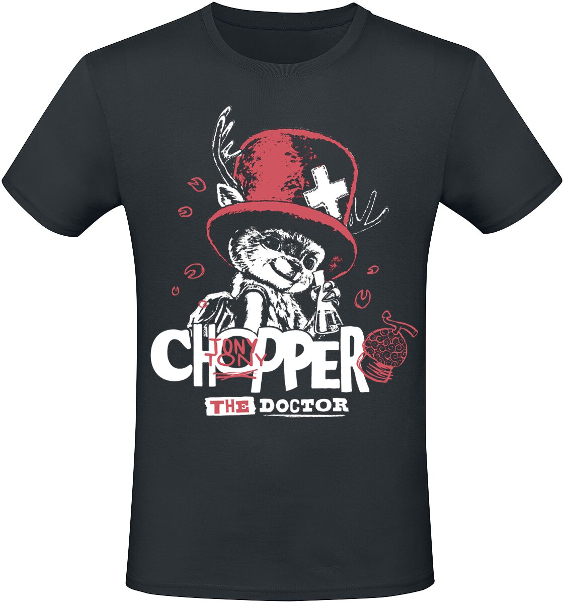 T-Shirt Manches courtes  de One Piece - Chopper - The Doctor - S à XXL - pour Homme - noir - One Piece