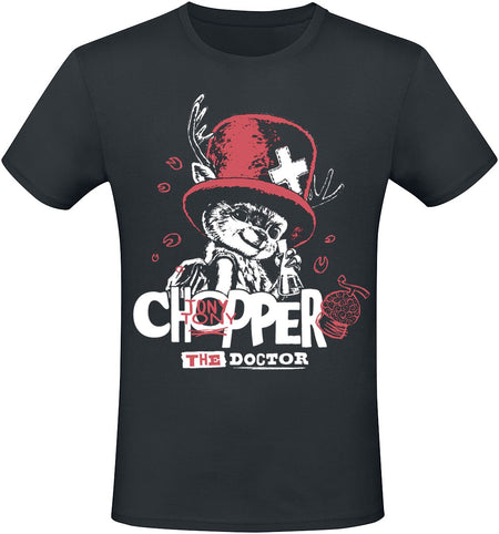 T-Shirt Manches courtes  de One Piece - Chopper - The Doctor - S à XXL - pour Homme - noir - One Piece
