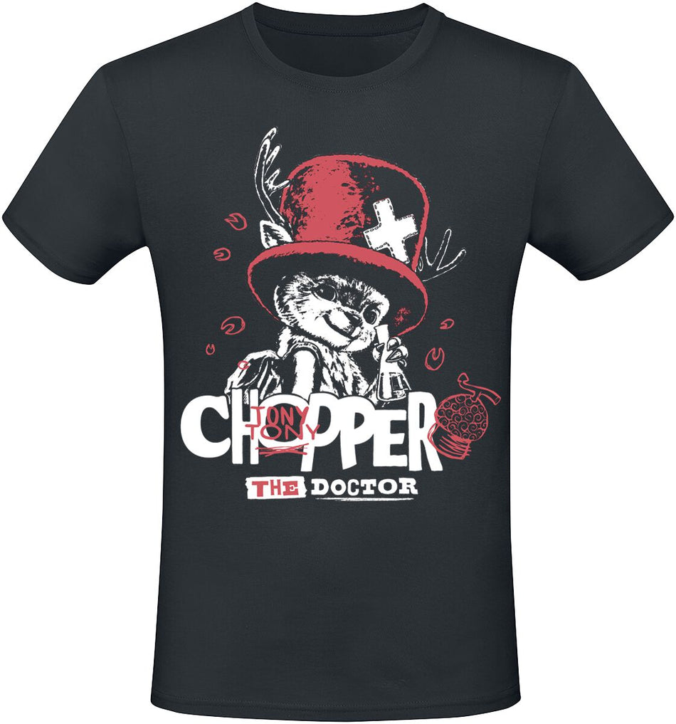 T-Shirt Manches courtes  de One Piece - Chopper - The Doctor - S à XXL - pour Homme - noir - One Piece