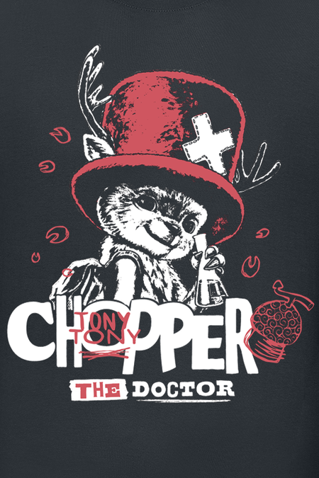 T-Shirt Manches courtes  de One Piece - Chopper - The Doctor - S à XXL - pour Homme - noir - One Piece - View 2