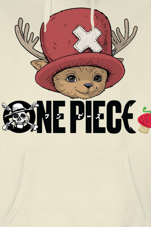 Sweat-shirt à capuche  de One Piece - Chopper - Logo - S à XXL - pour Homme - naturel - One Piece - View 2