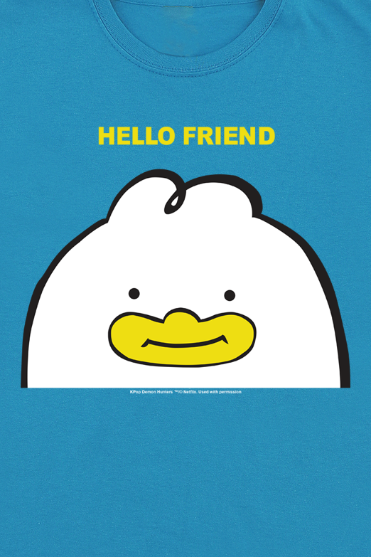 T-shirt  de KPop Demon Hunters - Hello Friend Derpy Letter - 104 à 152 - pour Enfants - turquoise - KPop Demon Hunters - View 2