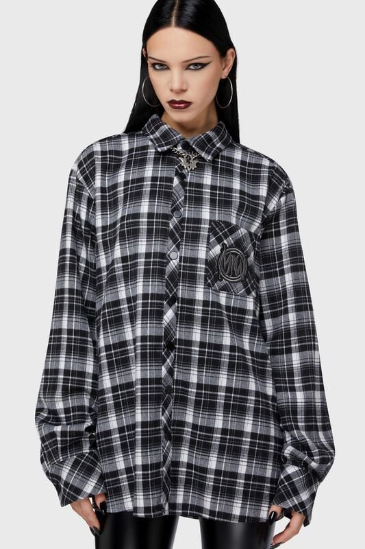 Chemise manches longues Gothic de Motionless In White by Killstar - Cause of Death - Chemise - XS à 4XL - pour Homme - gris - Motionless In White by Killstar