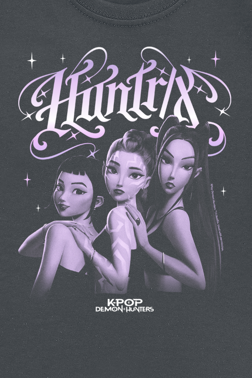 T-shirt  de KPop Demon Hunters - Huntrix - Gothic Gradient - 116 à 152 - pour filles - anthracite - KPop Demon Hunters - View 2