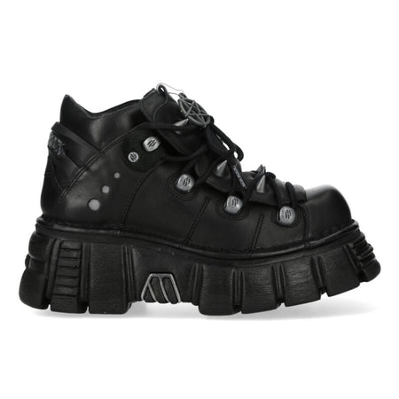 Chaussures à lacets Gothic de New Rock - BLACK TOWER M-110N-S1 - Bottines - EU36 à EU46 - pour Unisexe - noir - New Rock