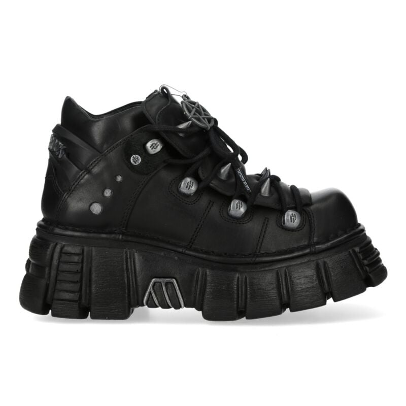Chaussures à lacets Gothic de New Rock - BLACK TOWER M-110N-S1 - Bottines - EU36 à EU46 - pour Unisexe - noir - New Rock