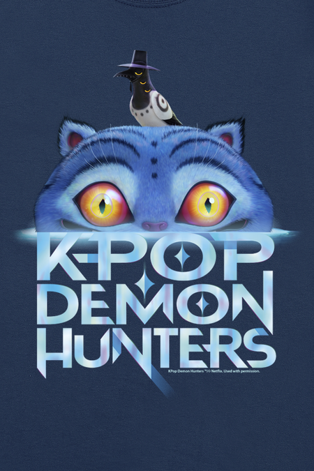T-shirt  de KPop Demon Hunters - Derpy Tiger - 116 à 152 - pour filles & garçonse - marine - KPop Demon Hunters - View 2