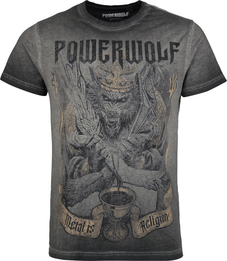 T-Shirt Manches courtes  de Powerwolf - Wolf Vs Man - S à 4XL - pour Femme - gris - Powerwolf