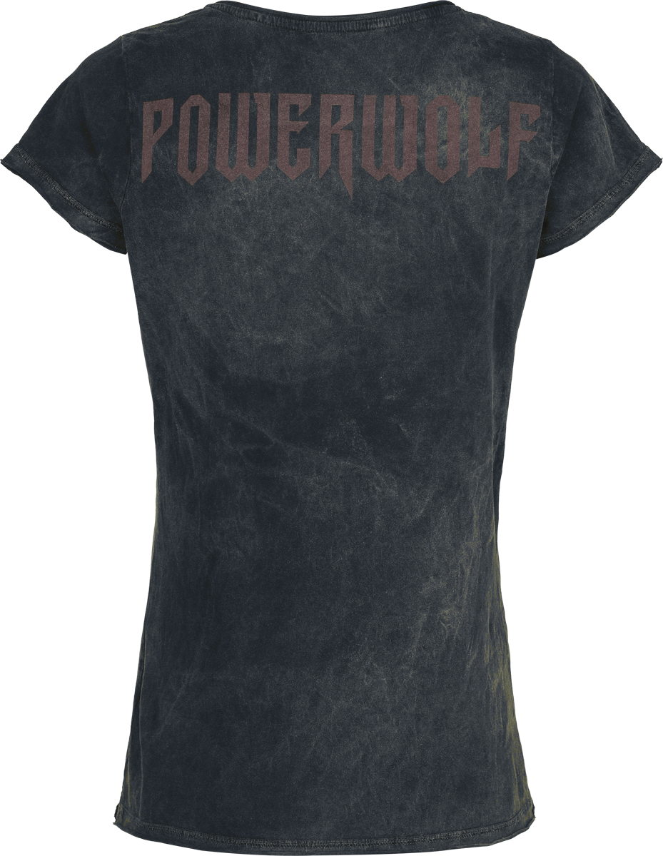 T-Shirt Manches courtes  de Powerwolf - Lupus dei - S à XXL - pour Femme - anthracite - Powerwolf - View 2