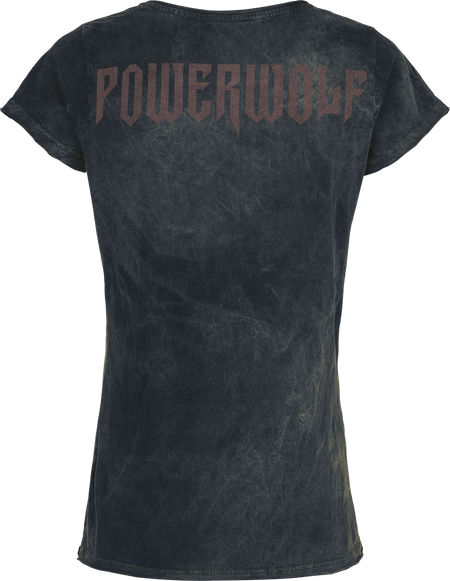 T-Shirt Manches courtes  de Powerwolf - Lupus dei - S à XXL - pour Femme - anthracite - Powerwolf - View 2