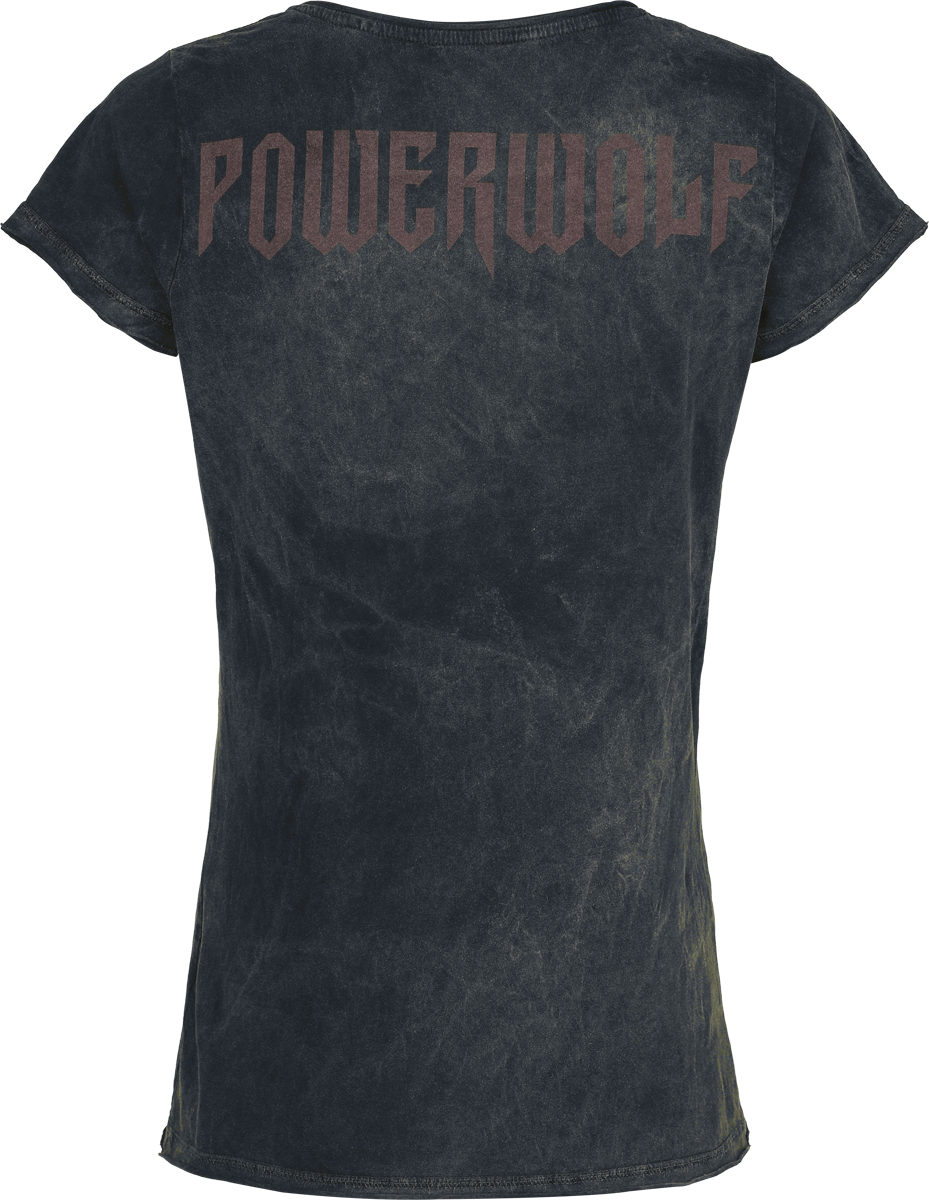 T-Shirt Manches courtes  de Powerwolf - Lupus dei - S à XXL - pour Femme - anthracite - Powerwolf - View 2