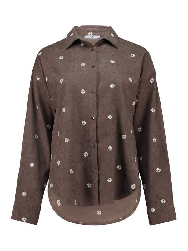 Chemise manches longues  de Hailys - LS C BL AL44BA - XS à XXL - pour Femme - marron - Hailys