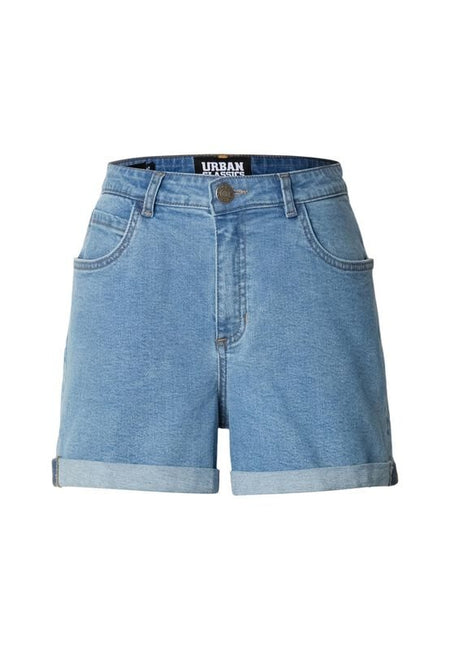 Short  de Urban Classics - Short en Jean Taille Haute - 29 à 32 - pour Femme - bleu clair - Urban Classics