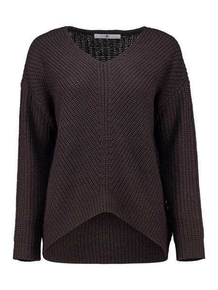 Pull tricoté  de Hailys - LS P VK PI44PA - XS à XXL - pour Femme - marron - Hailys