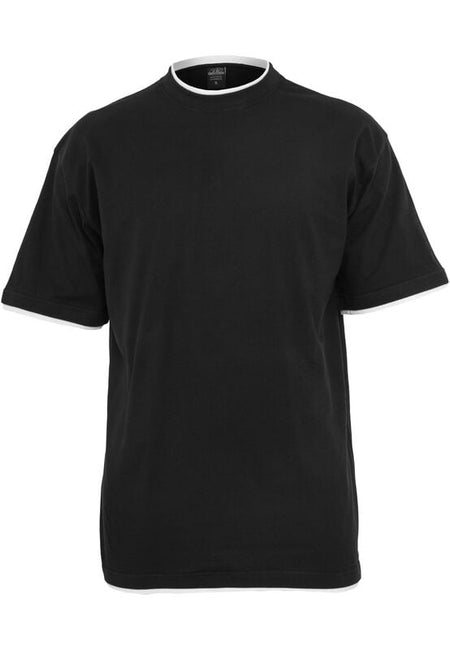 T-Shirt Manches courtes  de Urban Classics - Contrast - T-Shirt - M à 4XL - pour Homme - noir/blanc - Urban Classics